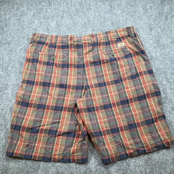 Izod Shorts Mens 40 Plaid Lightweight Golf Flat Front Preppy‎ 10" Inseam Cotton - Picture 5 of 9